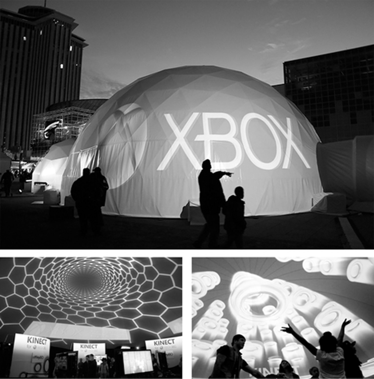 图 17. 在第四十八届超级碗中,位于新奥尔良的 Xbox 球幕