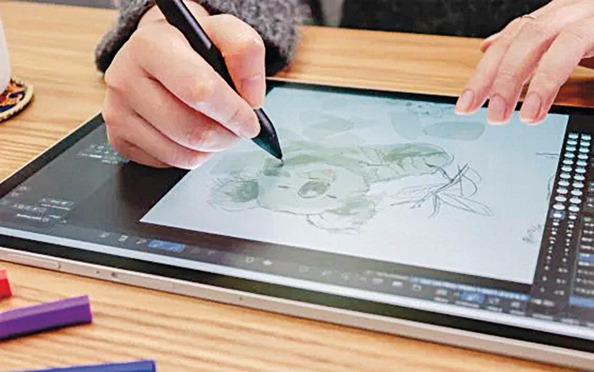 使用 Wacom Art Pen 2 在数位屏上绘图