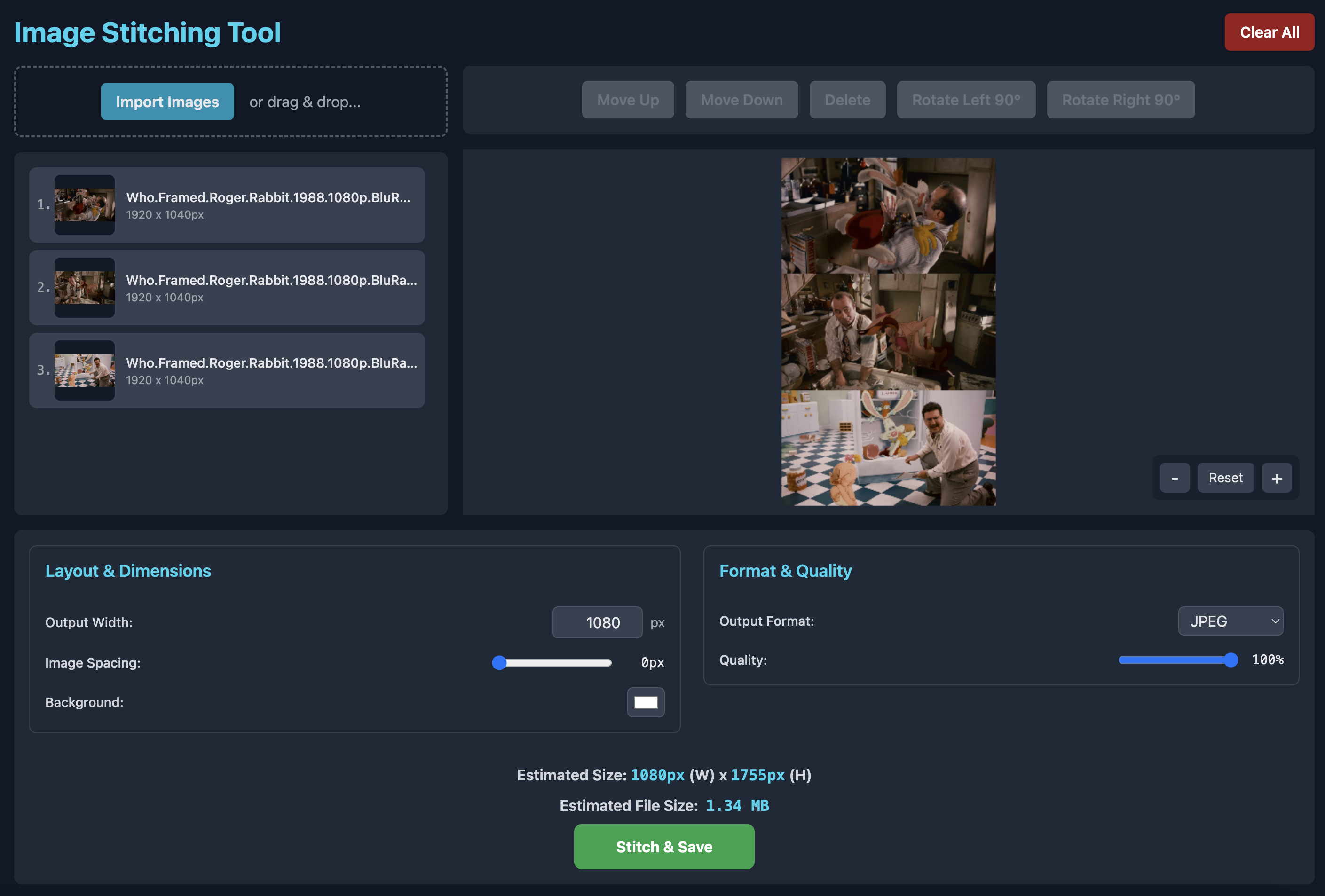 Image Stitching Tool